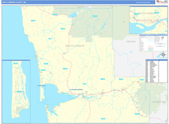 Grays Harbor County, WA Digital Map Basic Style